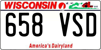 WI license plate 658VSD