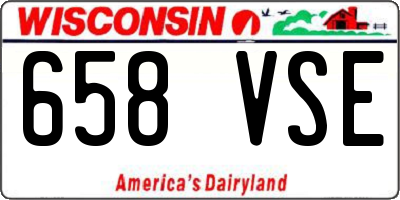 WI license plate 658VSE
