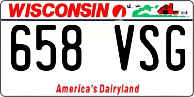 WI license plate 658VSG