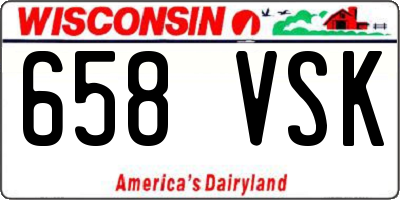 WI license plate 658VSK