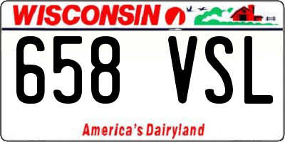 WI license plate 658VSL