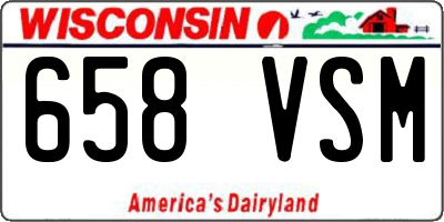 WI license plate 658VSM