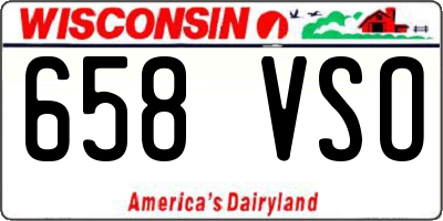 WI license plate 658VSO