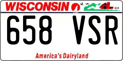 WI license plate 658VSR