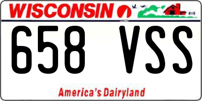 WI license plate 658VSS