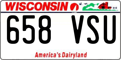 WI license plate 658VSU