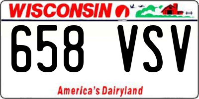 WI license plate 658VSV
