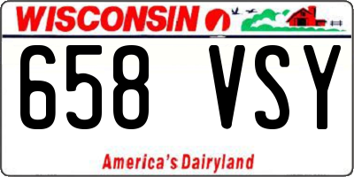 WI license plate 658VSY
