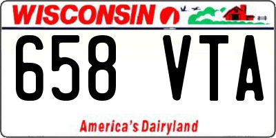 WI license plate 658VTA