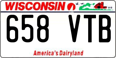 WI license plate 658VTB