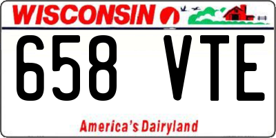 WI license plate 658VTE