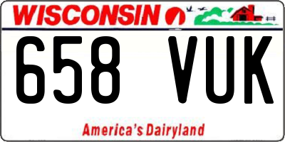 WI license plate 658VUK
