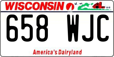 WI license plate 658WJC