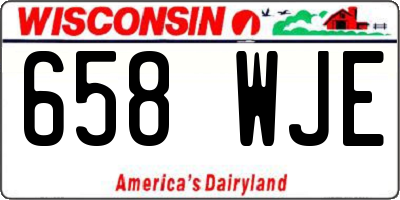 WI license plate 658WJE