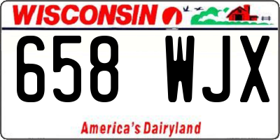 WI license plate 658WJX