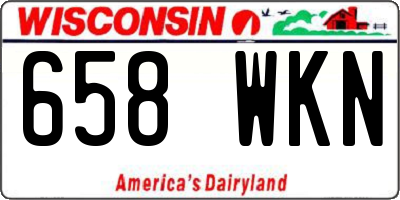 WI license plate 658WKN