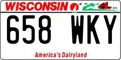 WI license plate 658WKY