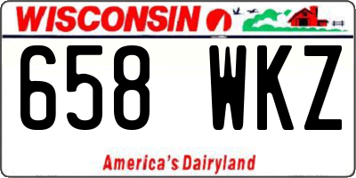 WI license plate 658WKZ