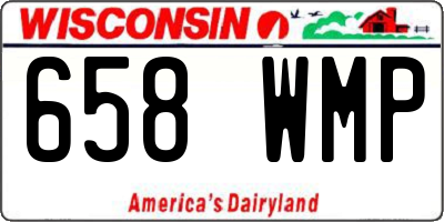 WI license plate 658WMP