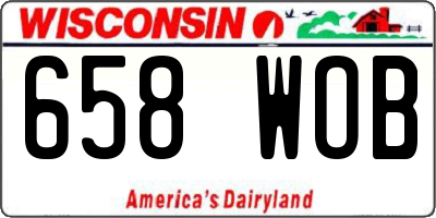 WI license plate 658WOB