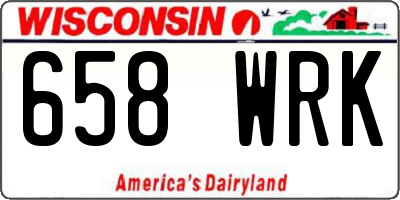 WI license plate 658WRK