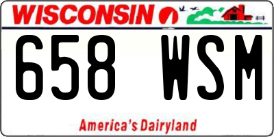 WI license plate 658WSM