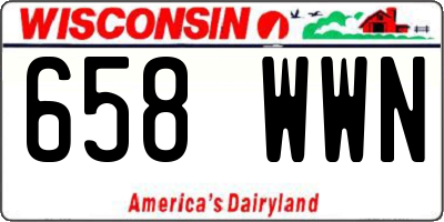 WI license plate 658WWN