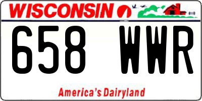 WI license plate 658WWR