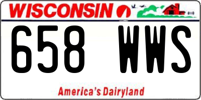 WI license plate 658WWS