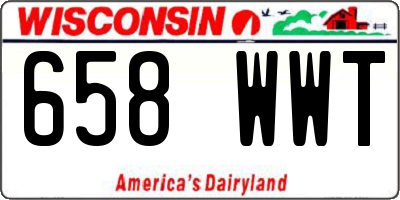 WI license plate 658WWT