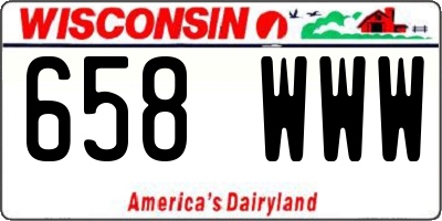 WI license plate 658WWW