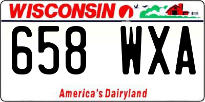 WI license plate 658WXA