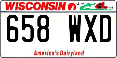 WI license plate 658WXD