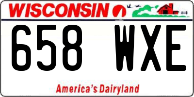 WI license plate 658WXE