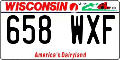 WI license plate 658WXF