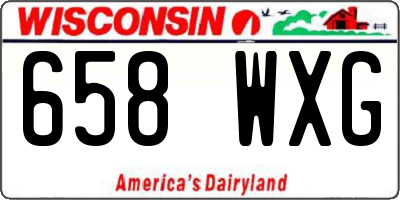 WI license plate 658WXG
