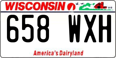 WI license plate 658WXH