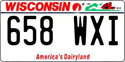WI license plate 658WXI