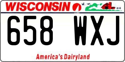 WI license plate 658WXJ