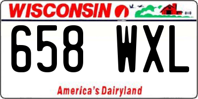 WI license plate 658WXL