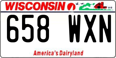 WI license plate 658WXN