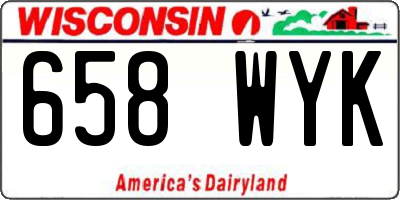 WI license plate 658WYK