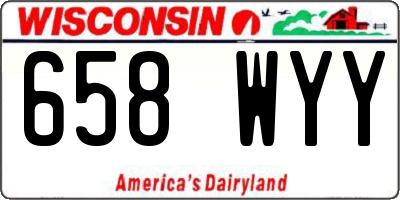 WI license plate 658WYY