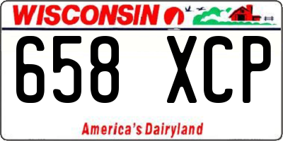 WI license plate 658XCP