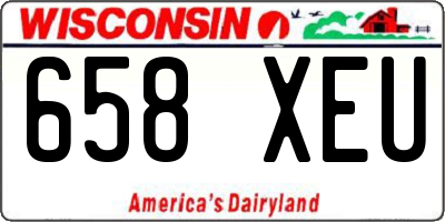 WI license plate 658XEU