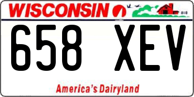 WI license plate 658XEV