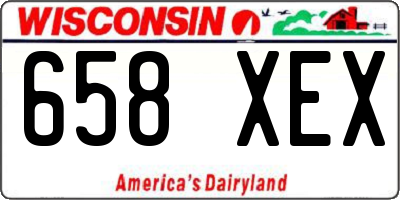 WI license plate 658XEX