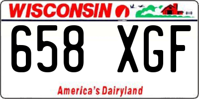 WI license plate 658XGF