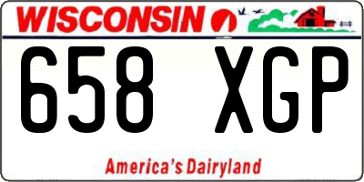 WI license plate 658XGP