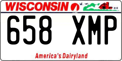 WI license plate 658XMP